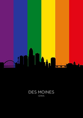 Des Moines Iowa Skyline