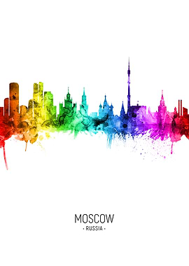 Moscow Russia Skyline