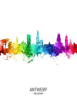 Antwerp Belgium Skyline