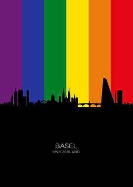 Basel Switzerland Skyline