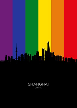 Shanghai China Skyline