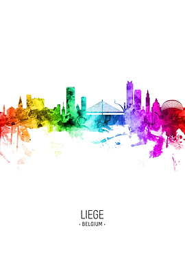 Liege Belgium Skyline
