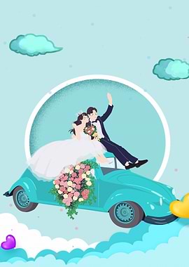 Wedding Car Bride groom