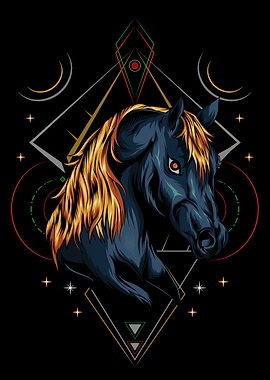 horse head illustration