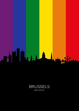 Brussels Belgium Skyline