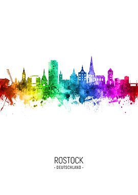 Rostock Germany Skyline