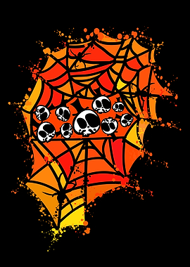 Colorful spider webs