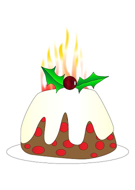 Burning Christmas Pudding