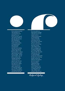 If by Rudyard Kipling Blue