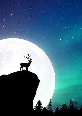 Deer Silhouette Art