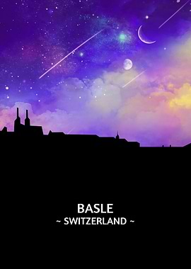 Basle Switzerland Skyline