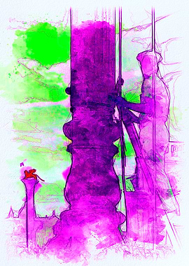 Navy Marine hoist a flag