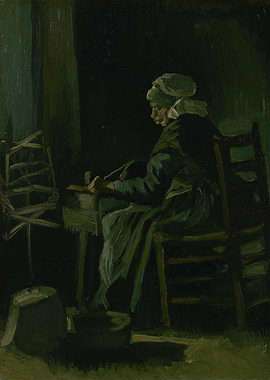 Garenspoelende vrouw