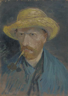 Zelfportret met strohoed