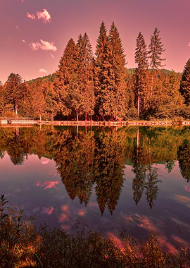 scenic landscape lake