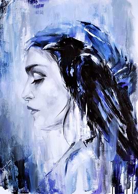 Woman wit a Crow artwork