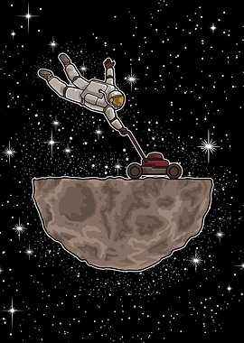 Lawn Mower Astronaut