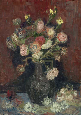 Vase with Chinese Asters a