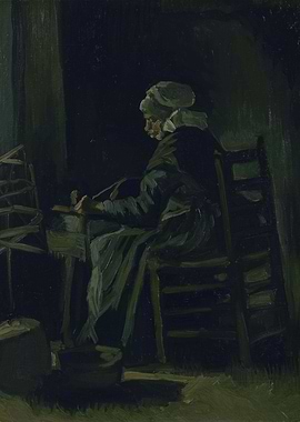 Woman Winding Yarn 1885 0