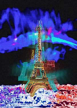 Glitch Eiffel Tower