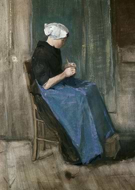 Scheveningen Woman Sewing