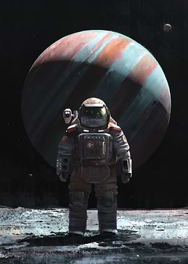 Cosmonaut on Ganymede