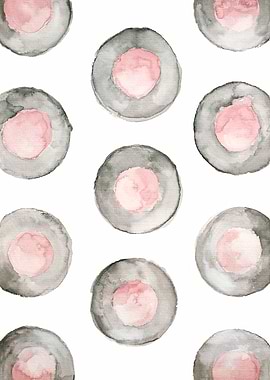 Watercolor pink gray