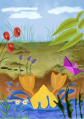 Duck baby down cliff