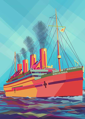 Britannic ships in pop art