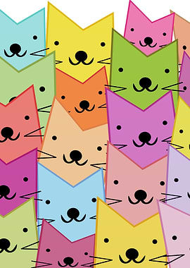 Colorful cats