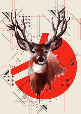 Deer digital art
