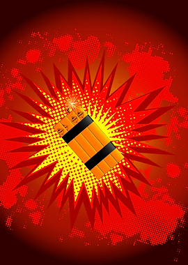 Red Cartoon Dynamite Explo