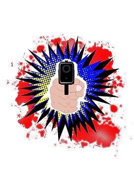 Cartoon Hand Gun Bang