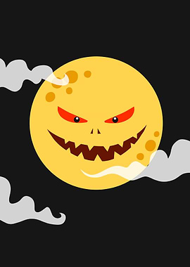 Full moon monster smile