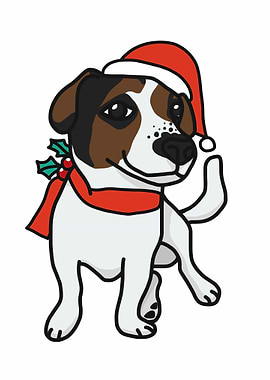 Jack Russell dog Christmas