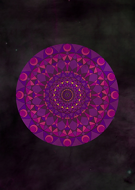 Purple Psychedelic Mandala