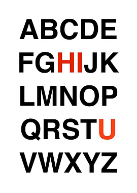 Hi U Alphabet
