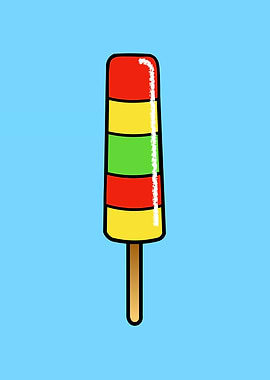 Traffic Light Ice Lolly