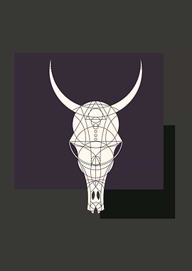 Geometric Cow Skull