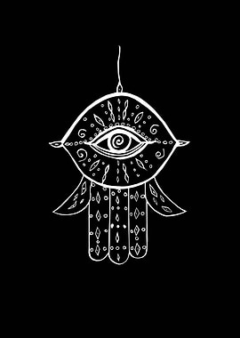 Hamsa Hand White 1