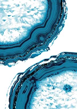 Blue Agate Glitter Glam 1