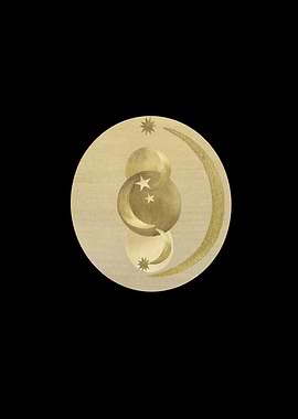 Black Gold Moon Stars 1