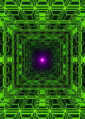 Neon Corridor Circle