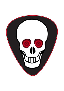 Human Skull Guitar Pic