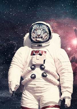 snow leopard on space