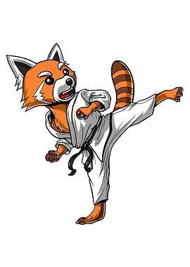Red Panda Bear Karate