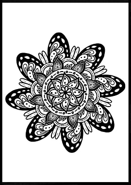 Simple Mandala In Black