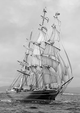 Vintage Old Sailing Ship