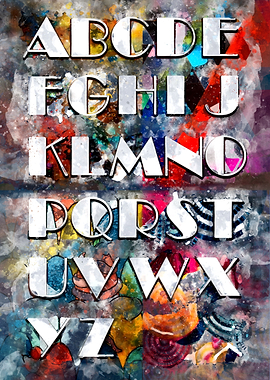 alphabet watercolor