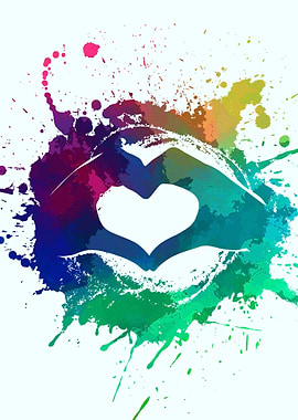 love at watercolor splash